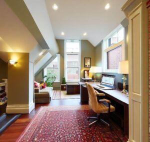 Philadelphia row house home office