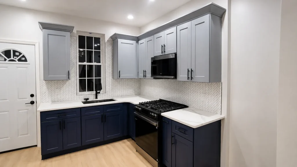 Remodeled rowhome kitchen by MatrixGC, a Northeast Philadelphia general contractor
